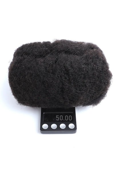 Afro Kinky Bulk Hair for Dreadlocks Braiding Natural Black 50g Pack
