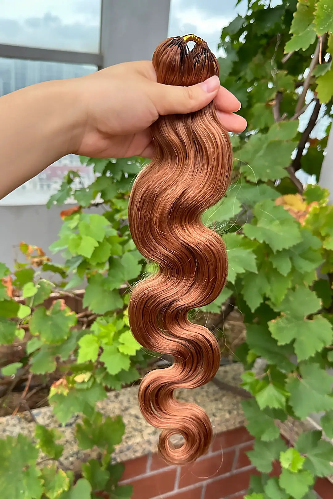 Auburn Brown #30 Body Wave Feather Crochet Human Hair
