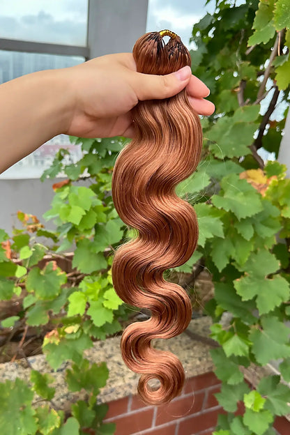 Auburn Brown #30 Body Wave Feather Crochet Human Hair