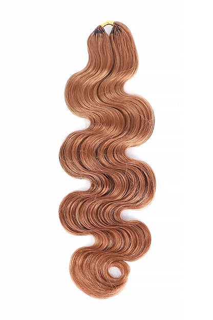 Auburn Brown #30 Body Wave Feather Crochet Human Hair