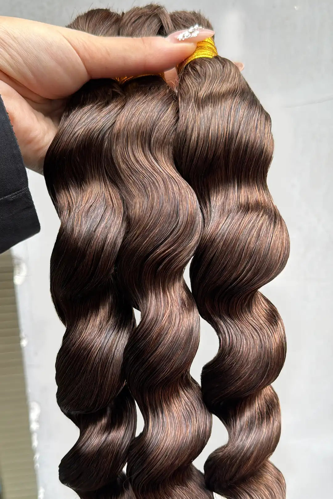 Double Drawn #4 Dark Brown Loose Wave Bulk Hair For Braiding