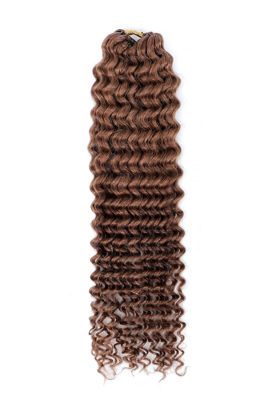 Auburn Brown #30 Water Wave Feather Crochet Human Hair