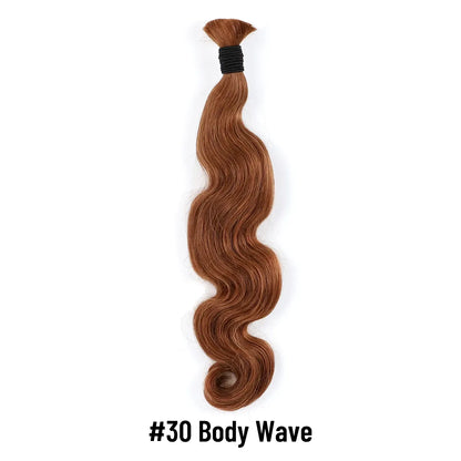 Auburn Brown Bulk Hair For Braiding Body Wave BU52