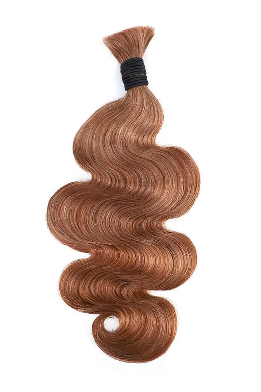 Auburn Brown Bulk Hair For Braiding Body Wave BU52