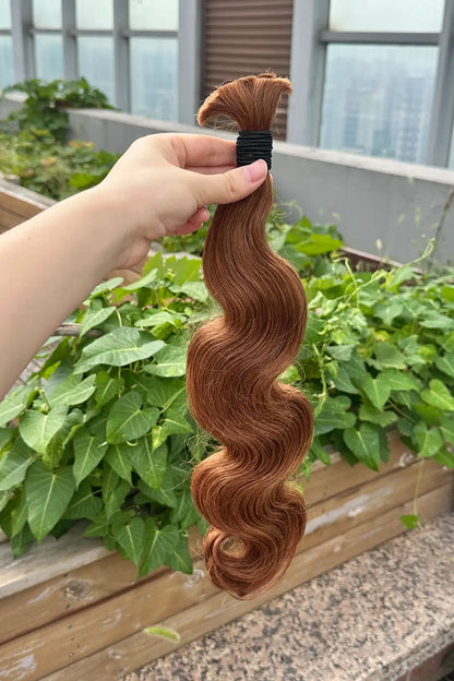 Auburn Brown Bulk Hair For Braiding Body Wave BU52 4