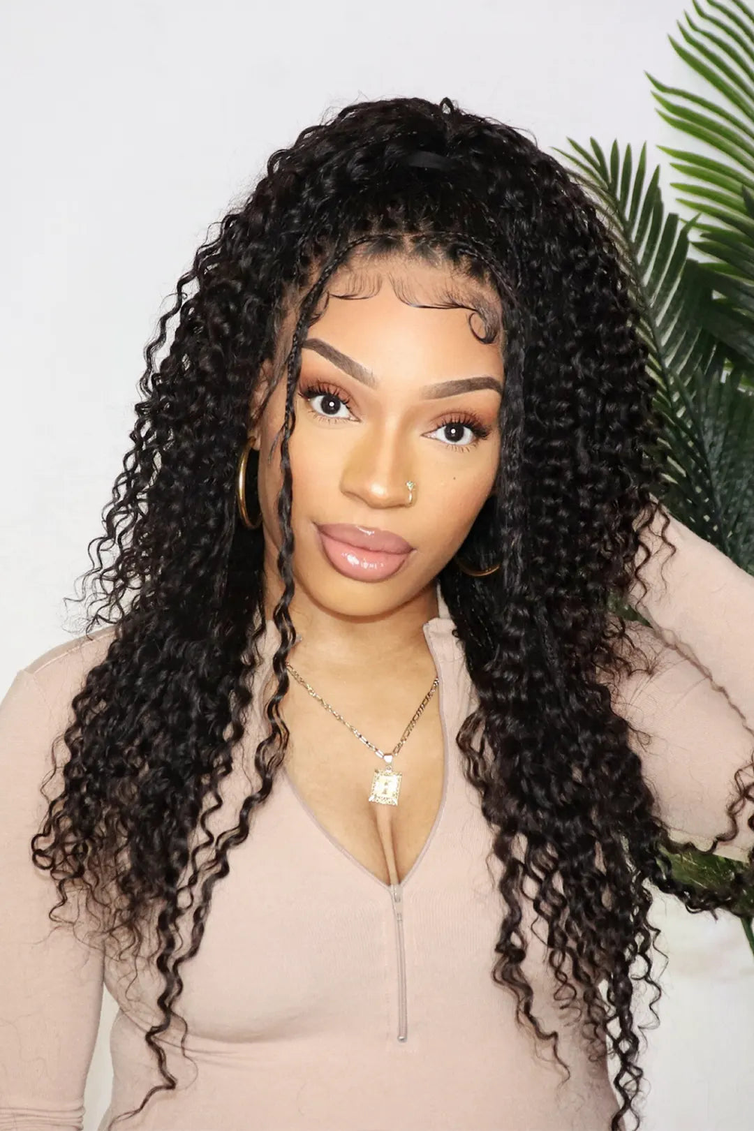 Boho Box Braid Wigs 100% Human Hair Full Transparent HD Lace