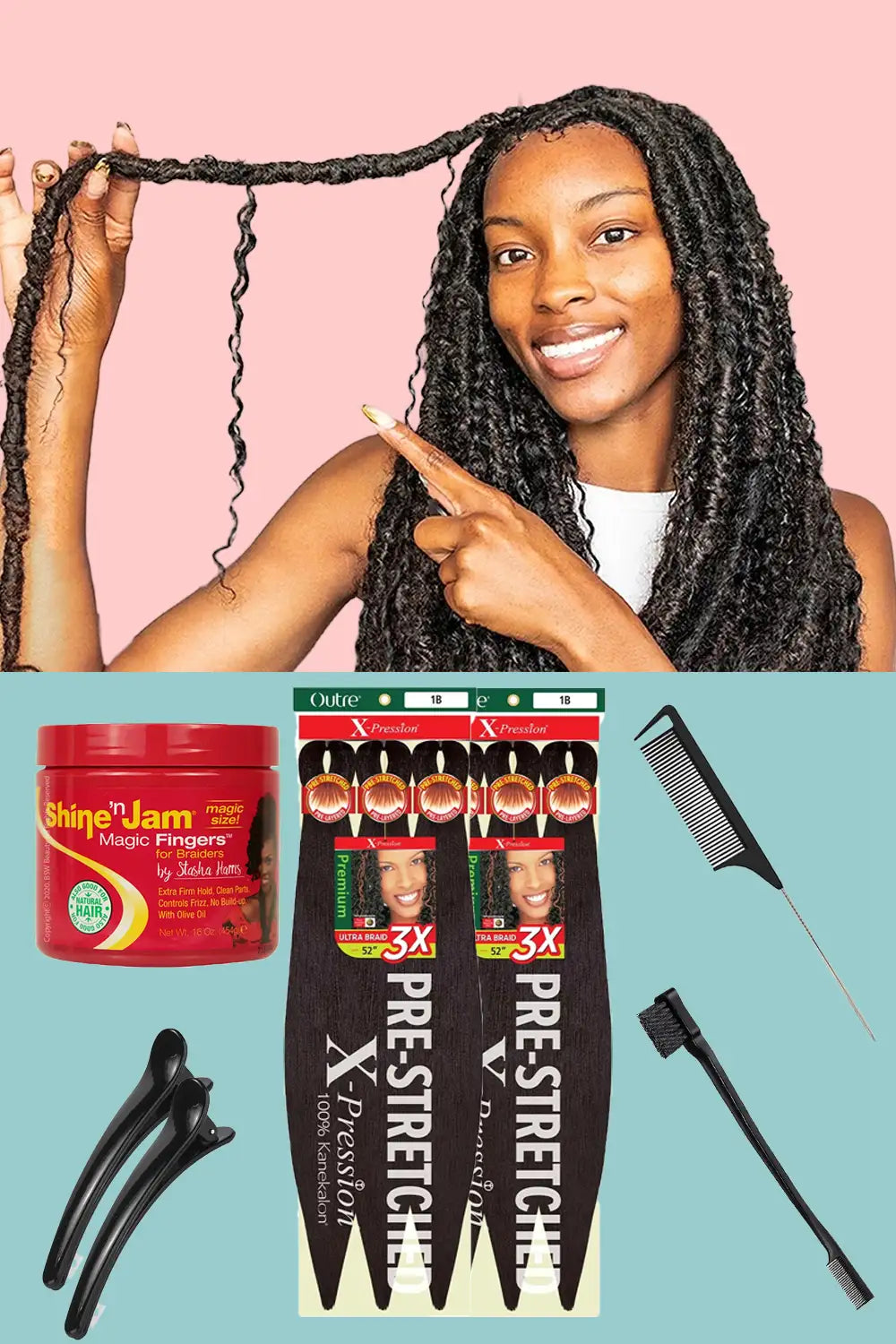 5-piece Set Bulk Hair Pack For Boho Locs and Boho Braids