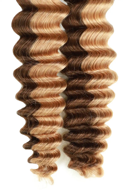 Bulk Hair Piano Color #4/#27 Deep Wave for Braiding BU30
