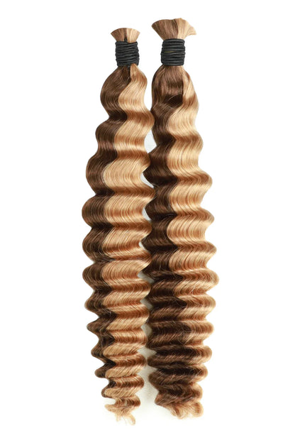 Bulk Hair Piano Color #4/#27 Deep Wave for Braiding BU30