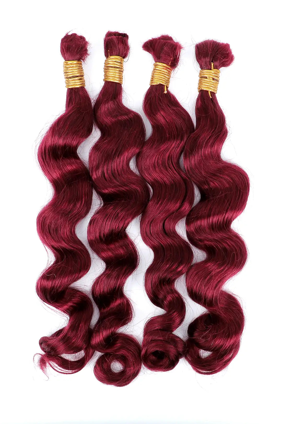 Burgundy 99J Loose Wave Bulk Human Hair For Braiding