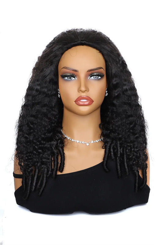 Burmese Curly with Spiral Curls Ends Half Wig Flexible Fit Drawstring