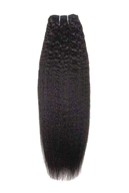 Cambodian Virgin Hair Bundle Kinky Straight Natural Color 12A 20% Density