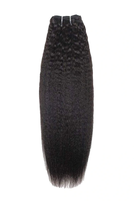 Cambodian Virgin Hair Bundle Kinky Straight Natural Color 12A 20% Density
