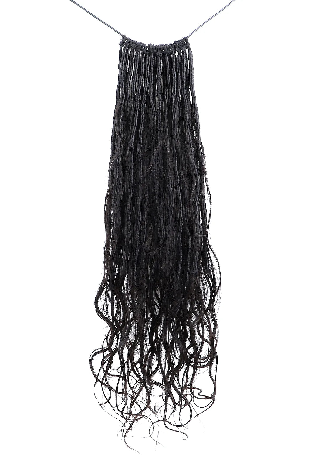 Crochet Faux Locs Braids with Human Hair Curls Body Wave BB04