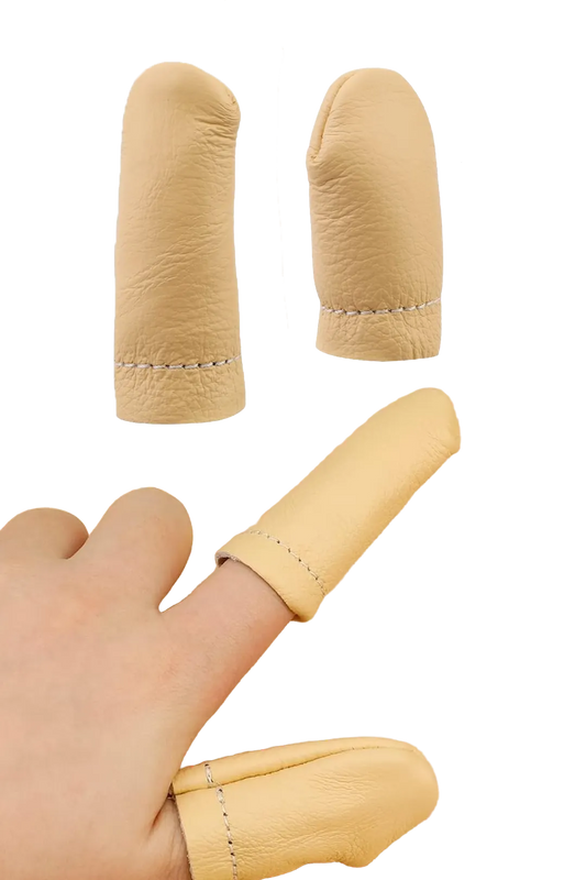 Crochet Finger Guard Leather Finger Protectors 1 Pair (2pcs)