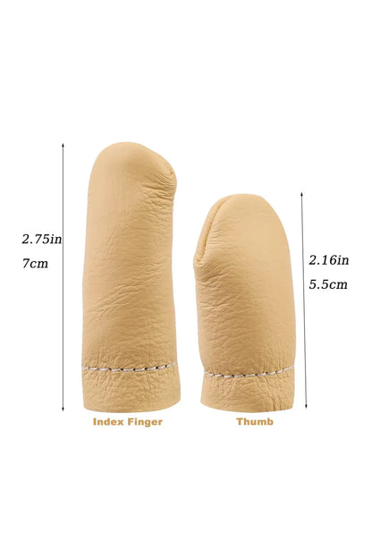 Crochet Finger Guard Leather Finger Protectors 1 Pair (2pcs)