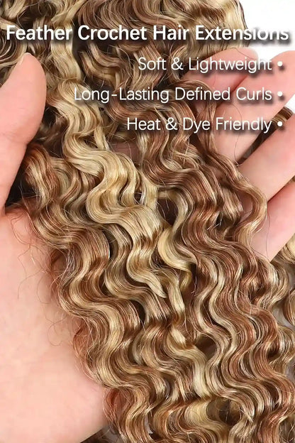 #27/30/613 Mixed Color Burmese Curly with Spiral Curls Crochet Miracle Knots Hair