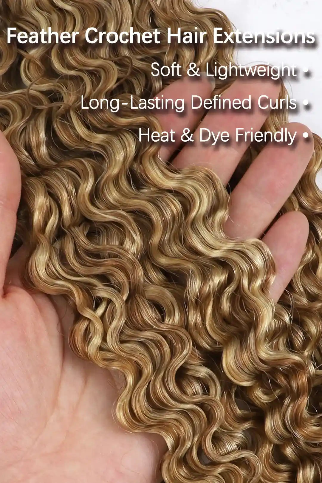 #27/30/613 Mixed Color Burmese Curly with Spiral Curls Crochet Miracle Knots Hair