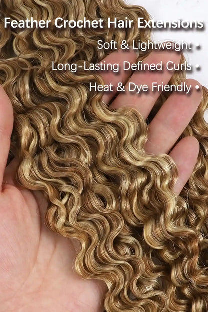 #27/30/613 Mixed Color Burmese Curly with Spiral Curls Crochet Miracle Knots Hair