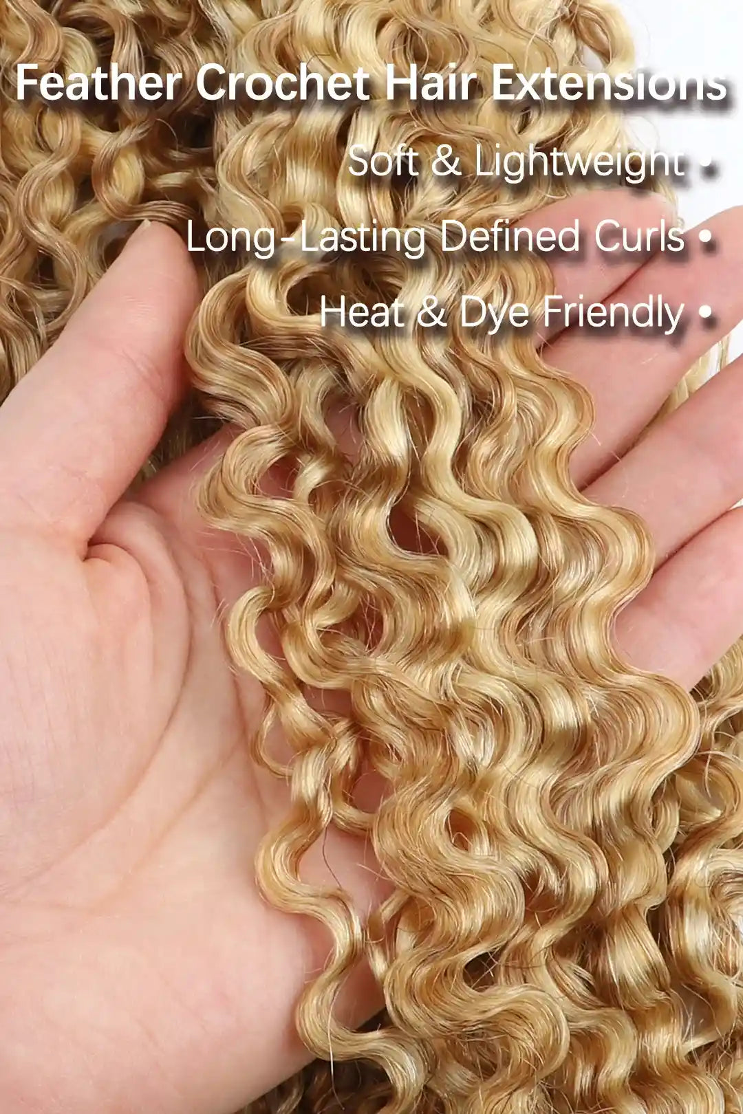 #27/613 Mixed Color Water Deep Wave Feather Crochet Human Hair