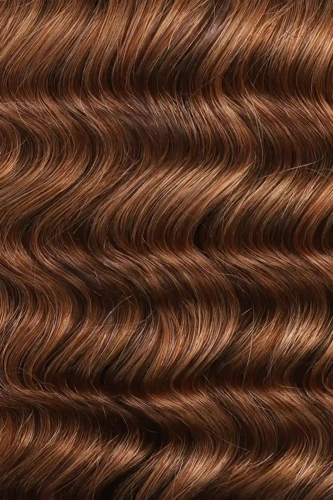 30# Auburn Brown Bulk Hair For Braiding Deep Wave BU07