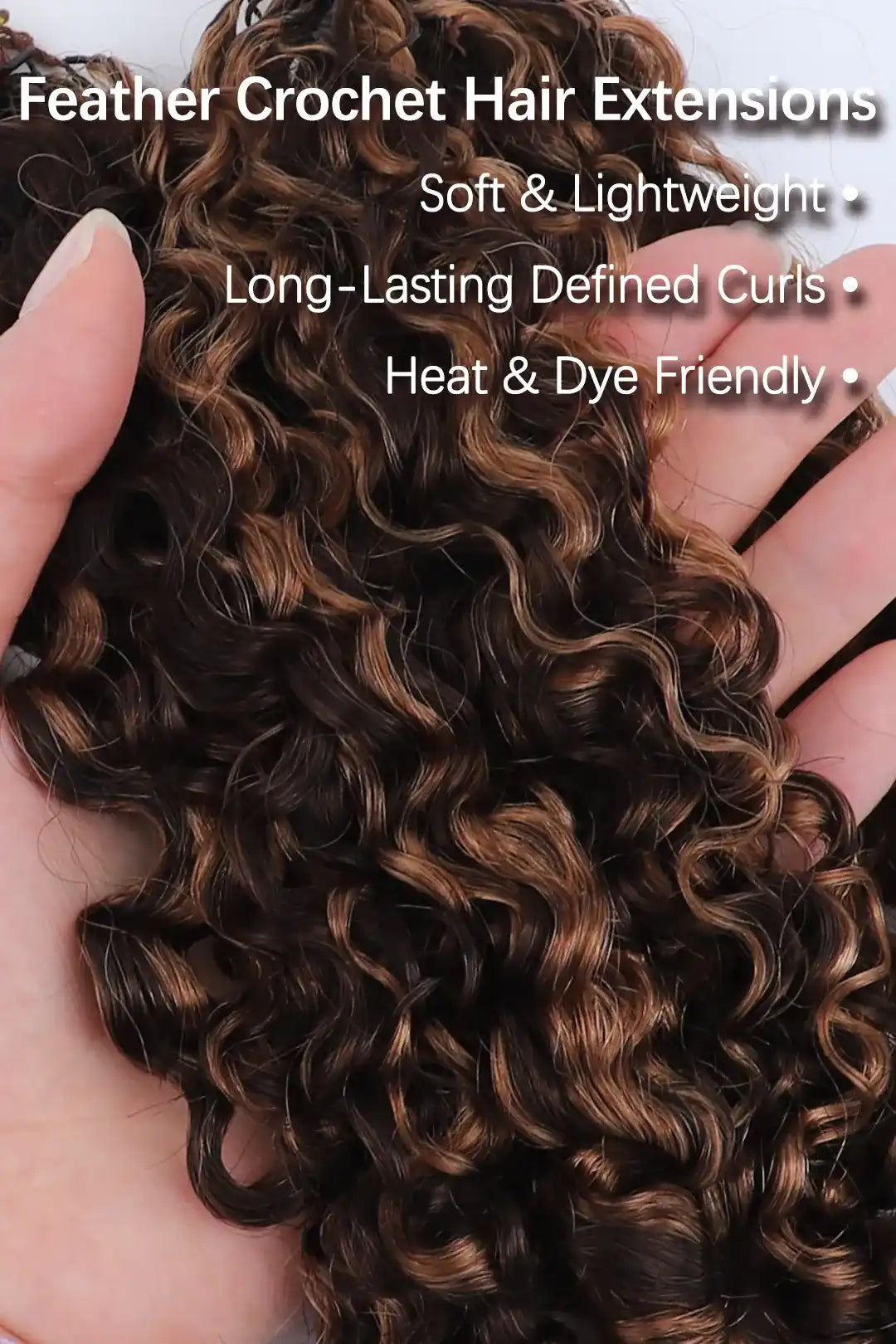 #4/30 Mixed Color Burmese Curly with Spiral Curls Crochet Miracle Knots Hair
