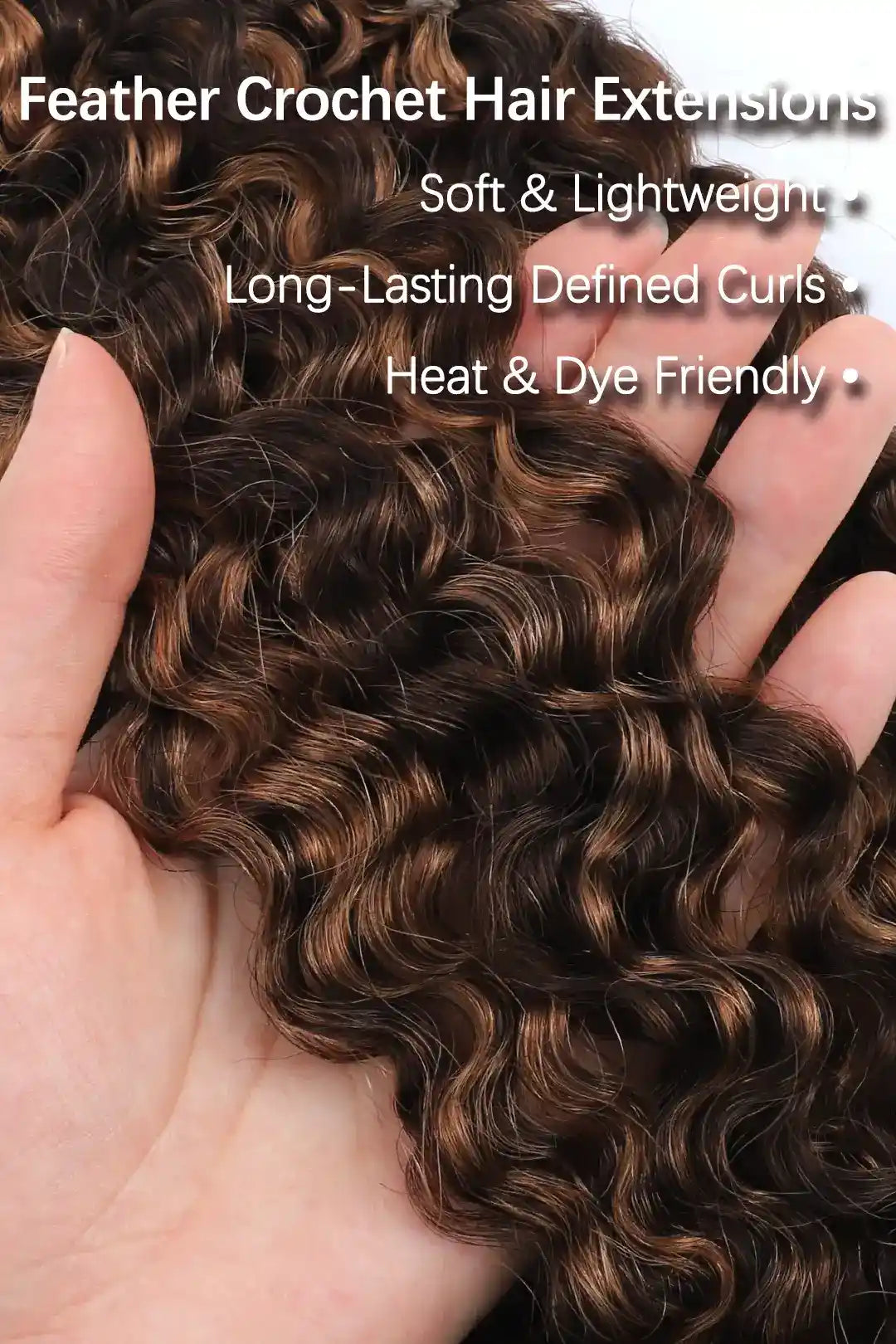 #4/30 Mixed Color Burmese Curly with Spiral Curls Crochet Miracle Knots Hair