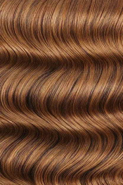 Double Drawn #30 Medium Auburn Brown Bulk Hair Loose Wave BU66