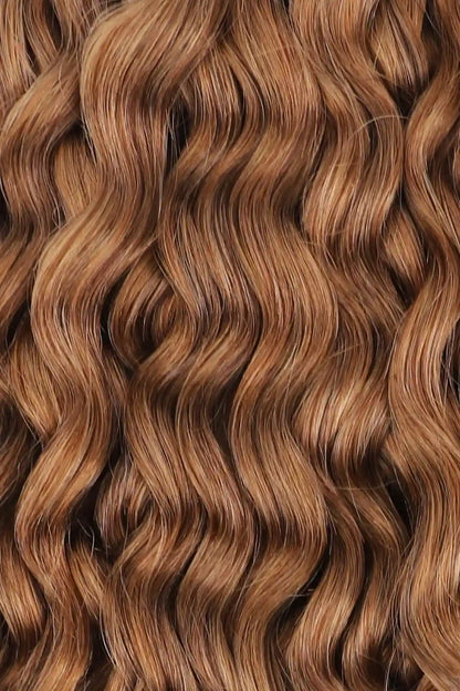 Double Drawn Light Auburn #30a Color Water Wave Bulk Hair