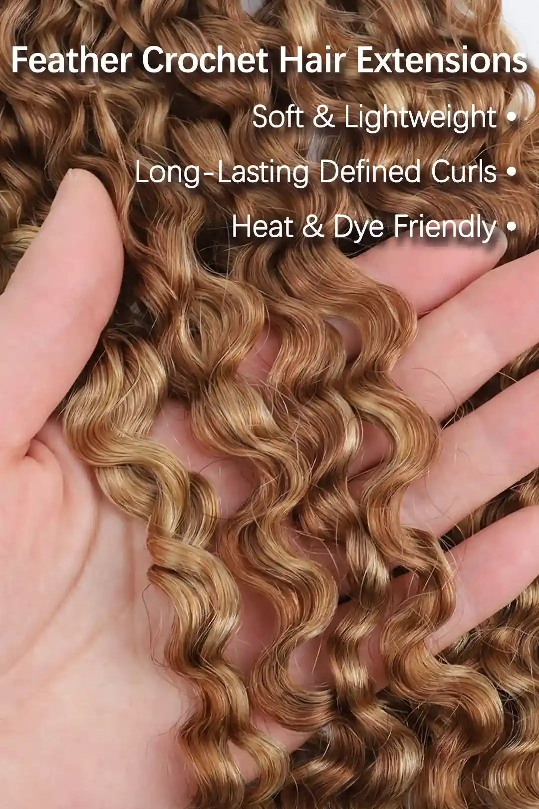 #27/30 Mixed Color Water Deep Wave Feather Crochet Human Hair