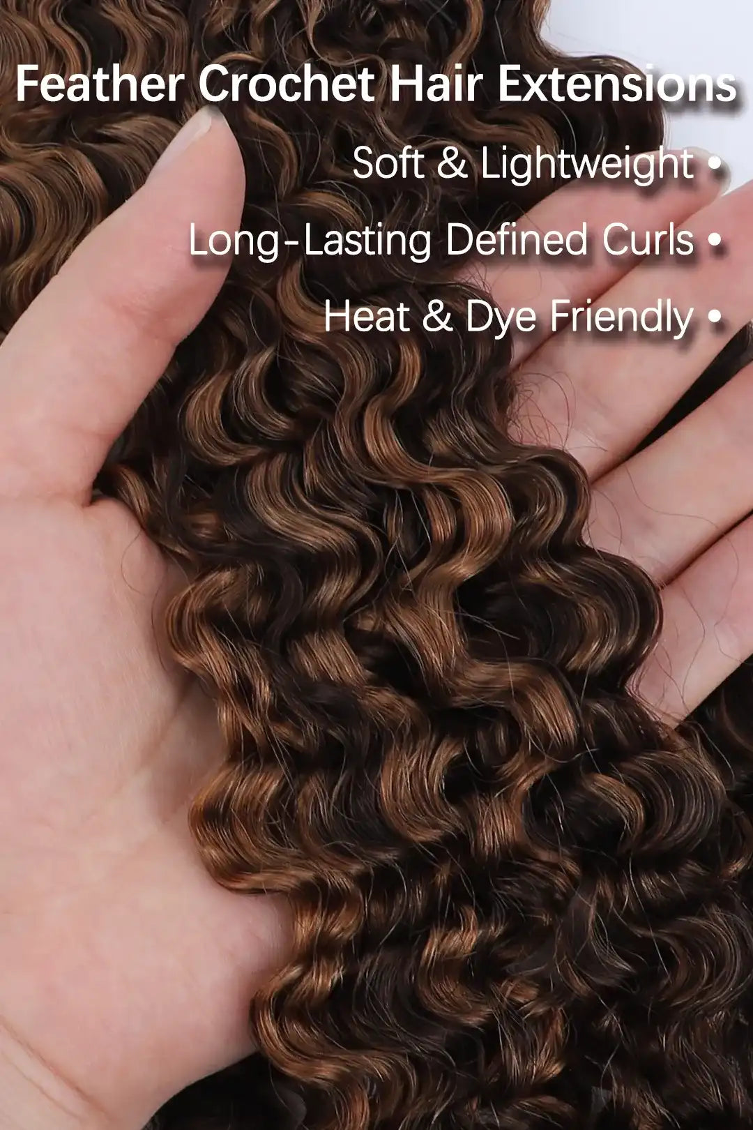#4/30 Mixed Color Water Deep Wave Feather Crochet Human Hair