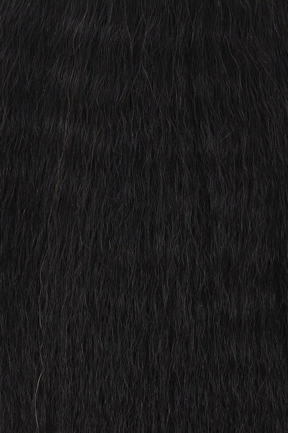 Double Drawn Kinky Straight Bulk Hair For Braiding Natural Black