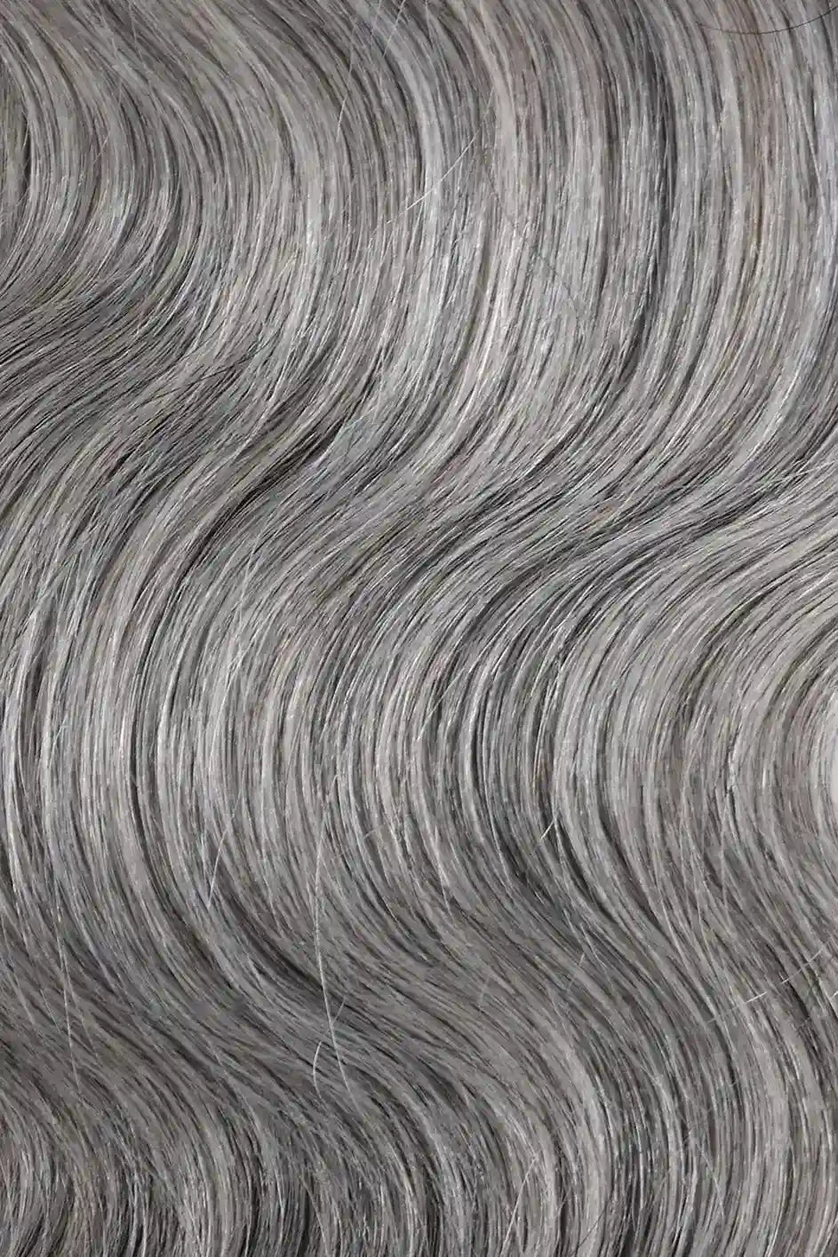Salt and Pepper Bulk Hair Body Wave for Braiding 85% Gray BU32
