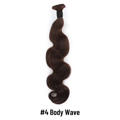 Dark Brown Bulk Hair For Braiding Body Wave BU51