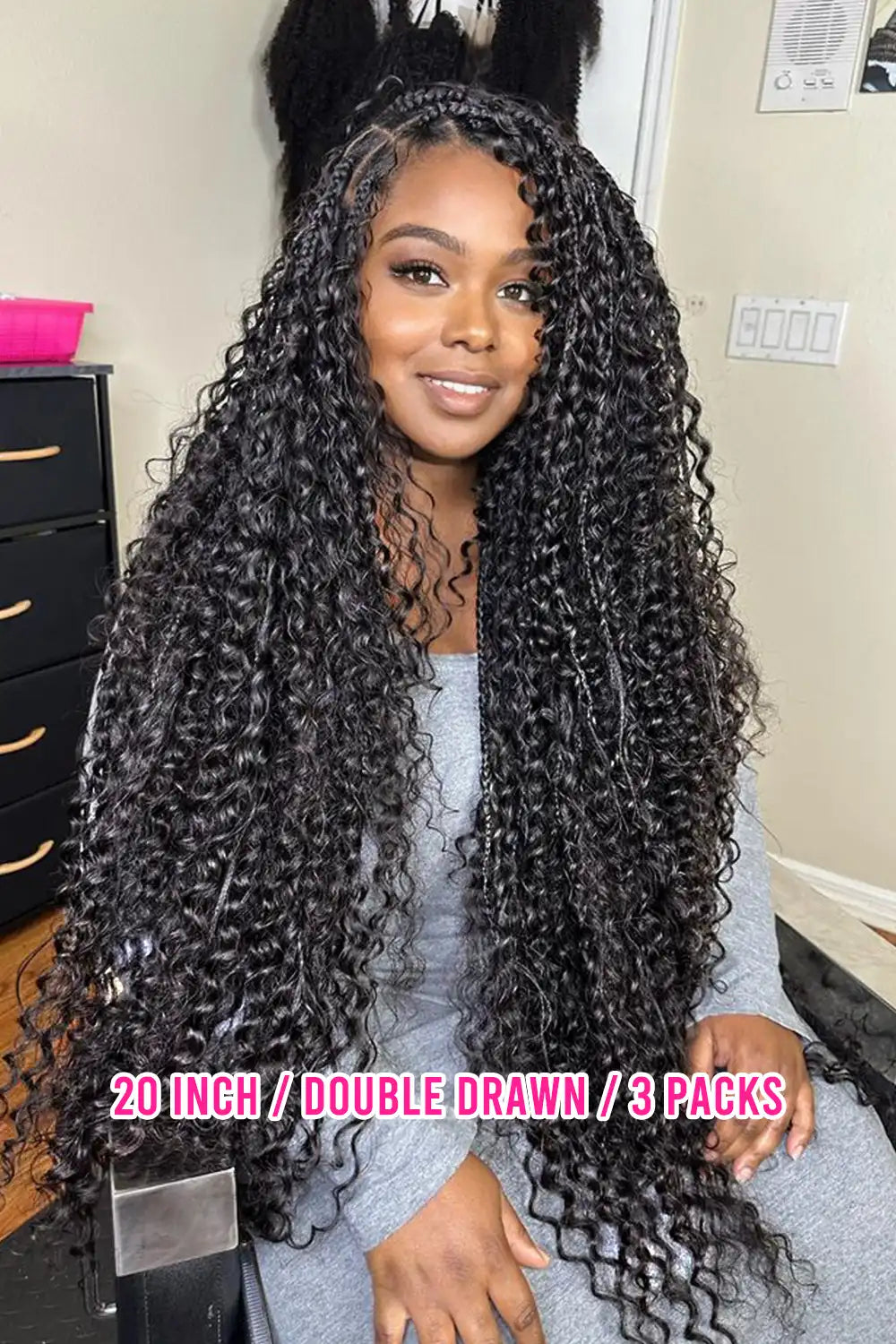 Double Drawn Spanish Curly Bulk Hair Extensions for Braiding