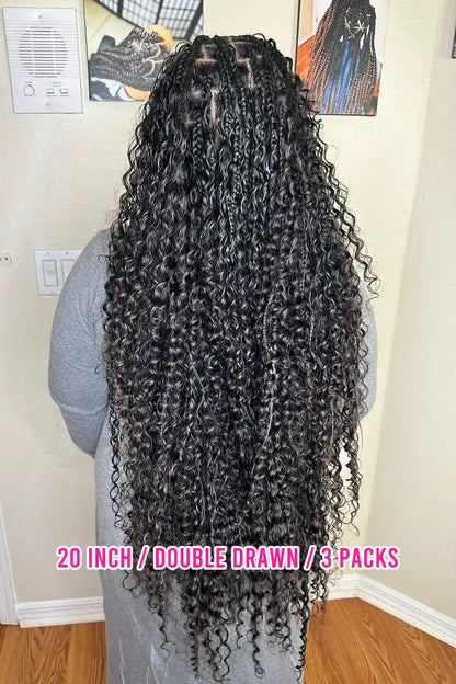 Double Drawn Spanish Curly Bulk Hair Extensions for Braiding