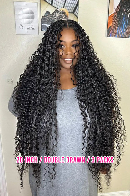 Double Drawn Spanish Curly Bulk Hair Extensions for Braiding