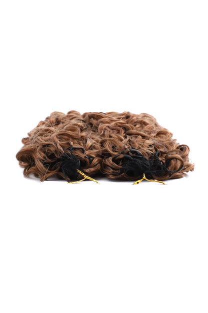 Auburn Brown #30 Burmese Curly with Spiral Curls Feather Crochet Miracle Knots Hair