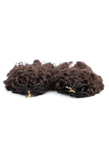 Dark Brown #4A Water Deep Wave Feather Crochet Miracle Knots Hair