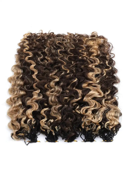 #4/27 Mixed Color Water Deep Wave Feather Crochet Human Hair