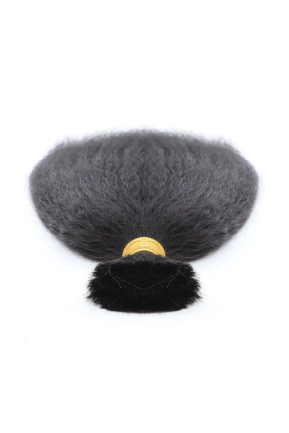 Double Drawn Kinky Straight Bulk Hair For Braiding Natural Black