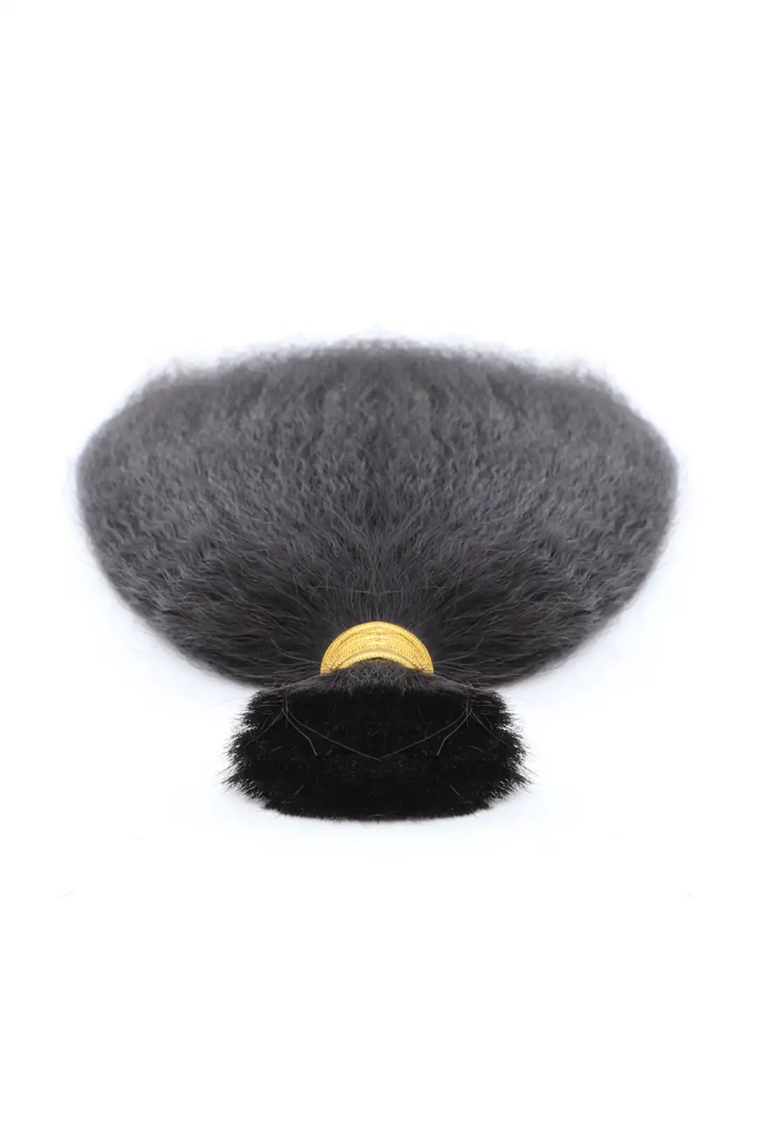 Single Drawn Kinky Straight Bulk Hair For Braiding Natural Black