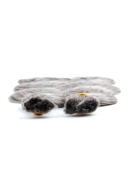 Salt and Pepper Bulk Hair Body Wave for Braiding 85% Gray BU32