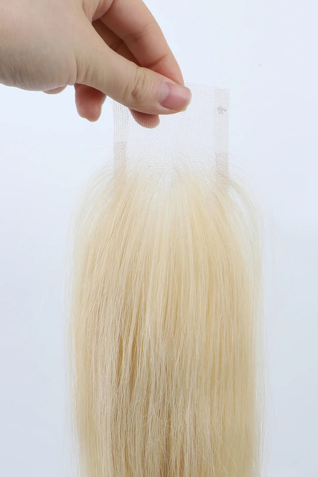 Details of 2x6 blonde 613 straight swiss lace closure