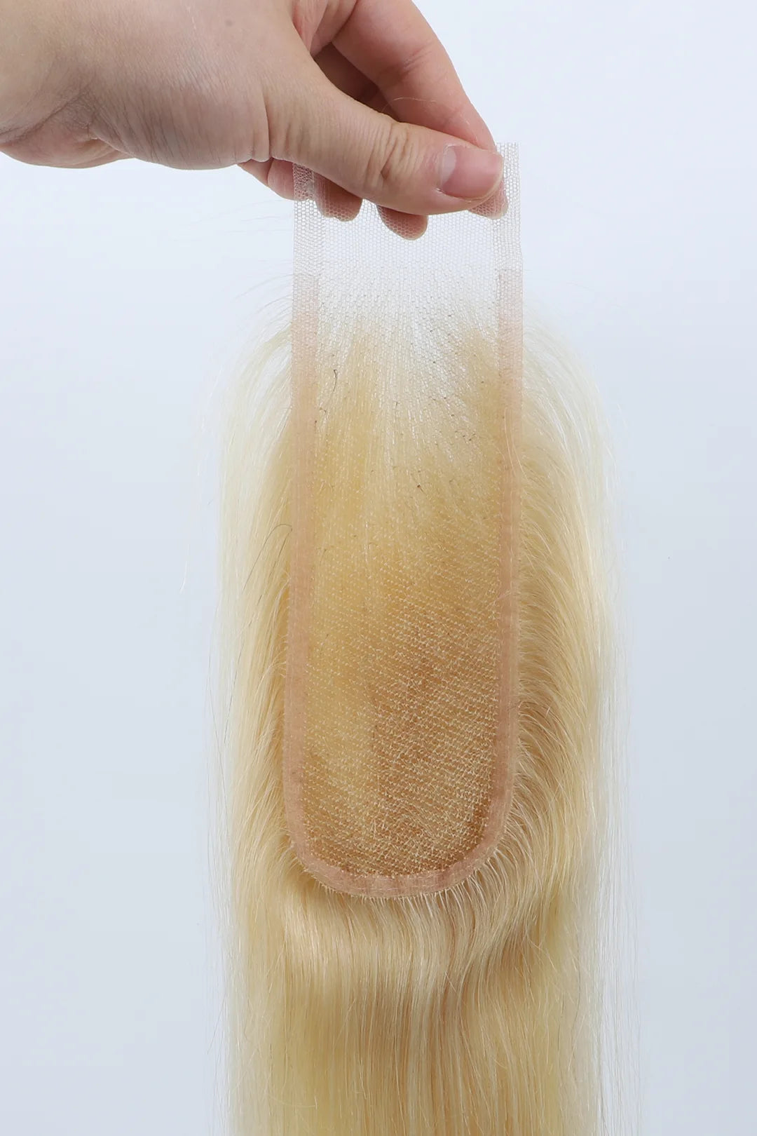 Details of 2x6 blonde 613 straight swiss lace closure