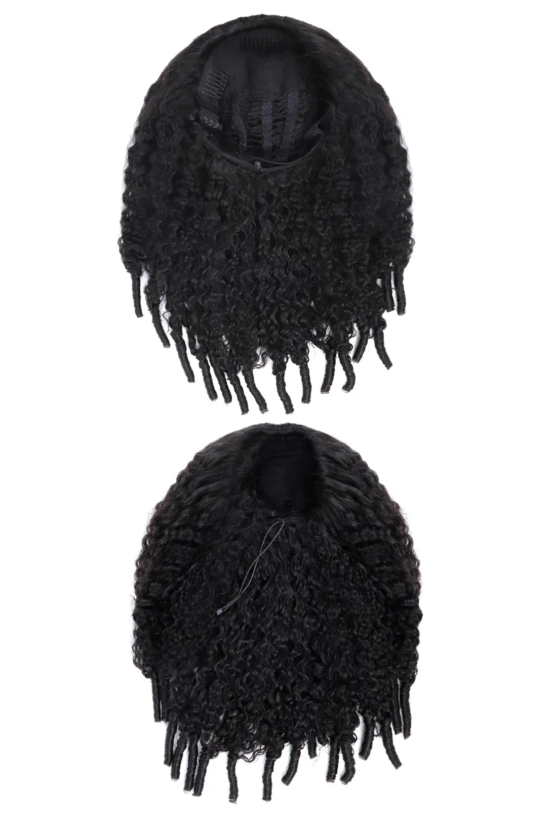 Burmese Curly with Spiral Curls Ends Half Wig Flexible Fit Drawstring