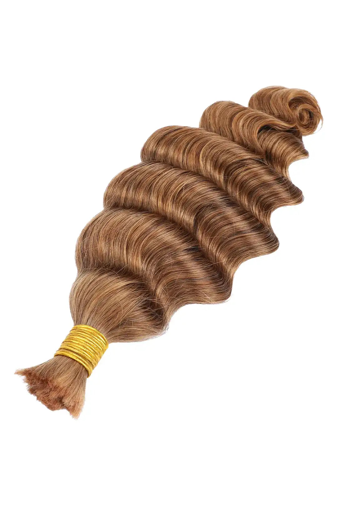 Double Drawn #30 Medium Auburn Brown Bulk Hair Loose Wave BU66