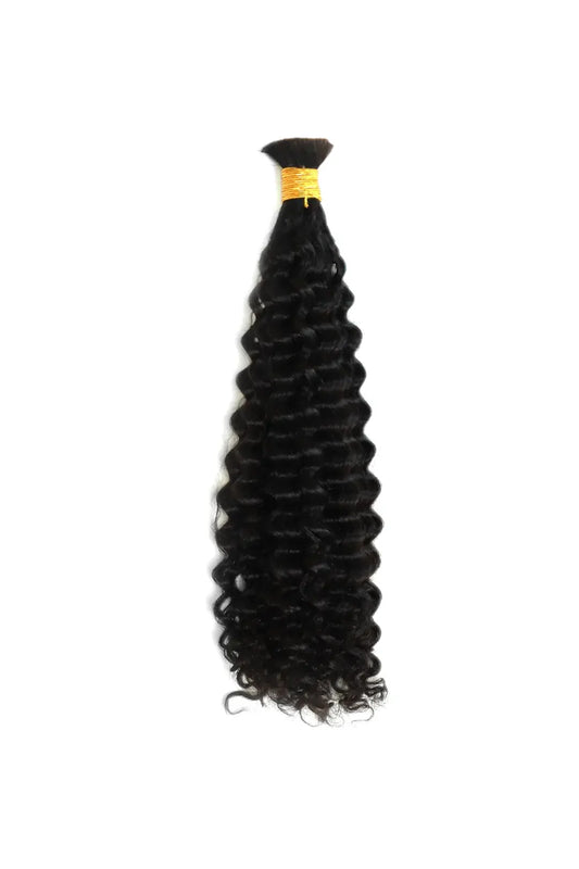 Double Drawn Burmese Curly Bulk Human Hair For Braiding