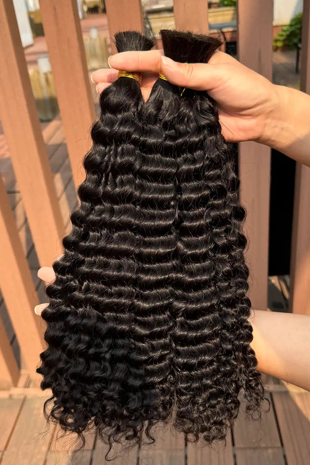 Double Drawn Burmese Curly Bulk Human Hair For Braiding