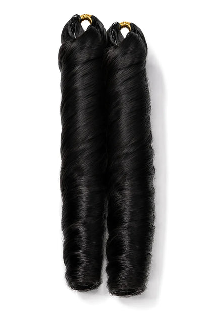 Double drawn feather crochet hair extension french curl human hair